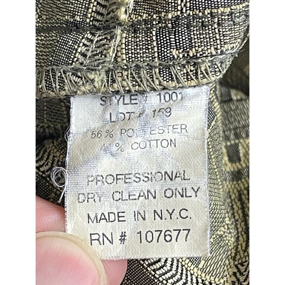 Alice Olivia Pants Womens 4 Gold Flare Leg Mid Rise Regular Fit Stretch Designer - Picture 9 of 13